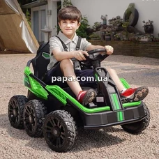 Детский электрокарт M 5765 EBLR-5 зеленый, 4 мотора 35W фото 14