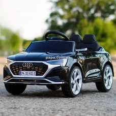 Детский электромобиль Audi M 5899 EBLR-2 черный, мягкое сиденье фото 41