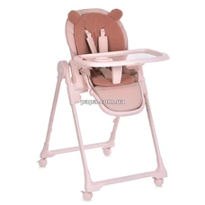 Стульчик для кормления El Camino Crystal ME 1037 Bear Pink розовый, с колесиками