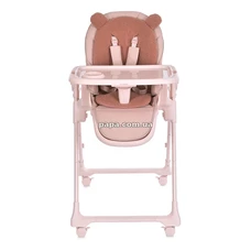 Стульчик для кормления El Camino Crystal ME 1037 Bear Pink розовый, с колесиками фото 14