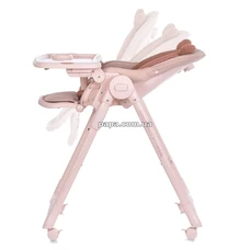 Стульчик для кормления El Camino Crystal ME 1037 Bear Pink розовый, с колесиками фото 21