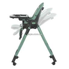 Стульчик для кормления El Camino Crystal ME 1037 Nude Green, с колесиками, зеленый нюд фото 21