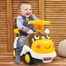 Детский беговел - толокар Tilly BB-0013 Brown, коричневый, свет, музыка