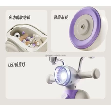 Беговел - толокар Tilly BB-0019 Purple скутер, фиолетовый, свет, музыка фото 37