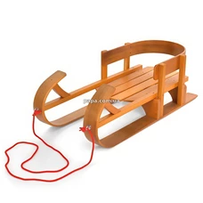 Детские санки со спинкой JSXQ-23 деревянные