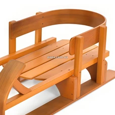 Детские санки со спинкой JSXQ-23 деревянные фото 21