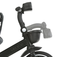 Трехколесный велосипед El Camino Vector ME 1162-1 Dark Gray с ручкой, поворотное сиденье, графитовый фото 28