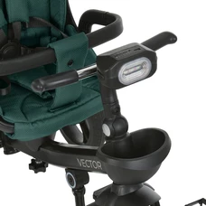 Трехколесный велосипед El Camino Vector ME 1162-1 Green с ручкой, поворотное сиденье, зеленый фото 31