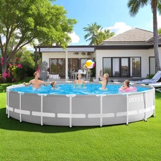 Intex 26756, каркасный бассейн, 610 х 132 см., фильтр-насос, лестница