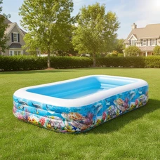Intex 58485, детский надувной бассейн, 305 х 183 х 56 см., тропический риф