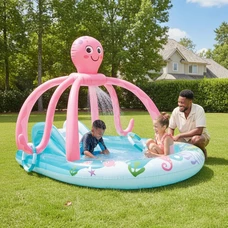 Intex 56138, надувной игровой центр, 234 х 183 х 150 см., осьминог, с горкой