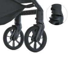 Прогулочная коляска El Camino Malta ME 1182 Black Onyx, регулируемая ручка, черная фото 11