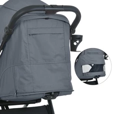 Прогулочная коляска El Camino Malta ME 1182 Iron Gray, регулируемая ручка, серая фото 53