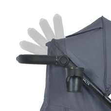 Прогулочная коляска El Camino Malta ME 1182 Iron Gray, регулируемая ручка, серая фото 28