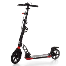 Самокат для взрослых SR 2-014-B черный, фара, амортизатор