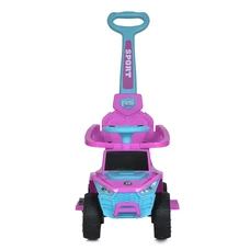 Каталка - толокар Bambi M 5764 EL-8 розовая, родительская ручка фото 14