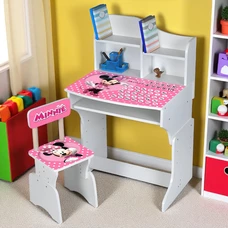 Детская парта M 904-1, высота регулируется, со стульчиком, Минни Маус
