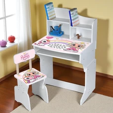 Детская парта M 904-4, высота регулируется, со стульчиком, принцесса