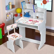 Детская парта M 904-5, высота регулируется, со стульчиком, животные