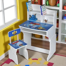 Детская парта M 904-7, высота регулируется, со стульчиком, Brawl Stars