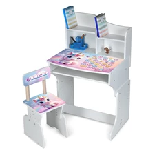 Детская парта M 904-12, высота регулируется, со стульчиком, Единорог