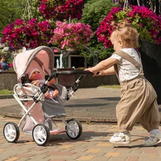 Коляска для куклы Carrello Unico 9346 Hot Pink малиновая, с сумочкой фото 71