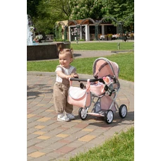 Коляска для куклы Carrello Unico 9346 Pink розовая, с сумочкой фото 37