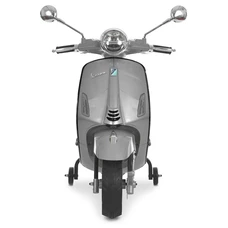 Детский мотоцикл M 6288 EL-11-2 скутер Vespa, серо-черный, мягкое сиденье фото 14
