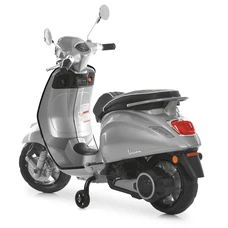 Детский мотоцикл M 6288 EL-11-2 скутер Vespa, серо-черный, мягкое сиденье фото 37