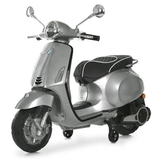 Детский мотоцикл M 6288 EL-11-2 скутер Vespa, серо-черный, мягкое сиденье фото 54