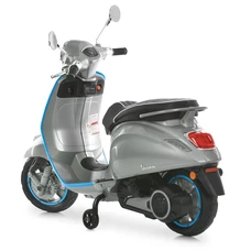 Детский мотоцикл M 6288 EL-11-4 скутер Vespa, серо-синий, мягкое сиденье фото 41