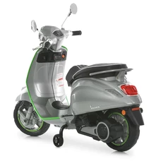 Детский мотоцикл M 6288 EL-11-5 скутер Vespa, серо-зеленый, мягкое сиденье фото 37