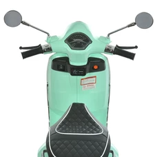 Детский мотоцикл M 6288 EL-15 скутер Vespa, бирюзовый, мягкое сиденье фото 16