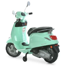 Детский мотоцикл M 6288 EL-15 скутер Vespa, бирюзовый, мягкое сиденье фото 37