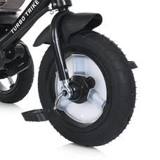 Трехколесный велосипед Turbo Trike MT 1006-5 с ручкой, свет, музыка, пульт, коричнево-серый фото 11