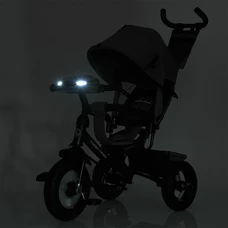 Трехколесный велосипед Turbo Trike MT 1006-5 с ручкой, свет, музыка, пульт, коричнево-серый фото 37