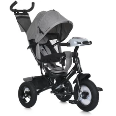 Велосипед с родительской ручкой Turbo Trike MT 1006-8, свет, музыка, пульт, светло-серый