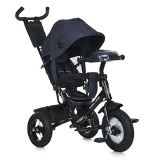 Велосипед с родительской ручкой Turbo Trike MT 1006-9, свет, музыка, пульт, темно-синий