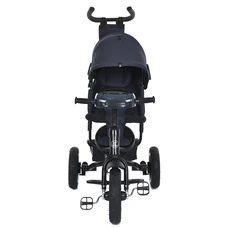 Велосипед с родительской ручкой Turbo Trike MT 1006-9, свет, музыка, пульт, темно-синий фото 14