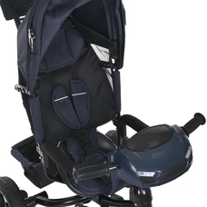 Велосипед с родительской ручкой Turbo Trike MT 1006-9, свет, музыка, пульт, темно-синий фото 41