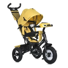 Велосипед с родительской ручкой Turbo Trike MT 1006-10, свет, музыка, пульт, желтый