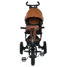 Велосипед с родительской ручкой Turbo Trike MT 1006-11, свет, музыка, пульт, оранжевий фото 14