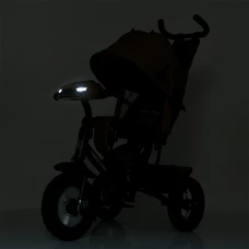 Велосипед с родительской ручкой Turbo Trike MT 1006-11, свет, музыка, пульт, оранжевий фото 37