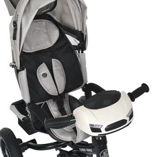 Велосипед с родительской ручкой Turbo Trike MT 1006-12, свет, музыка, пульт, светло-серый фото 41