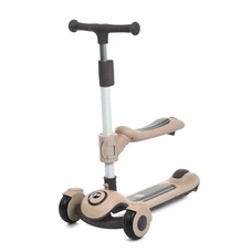 Детский самокат с ручкой Prof1 Kids JR 3-127-BRN коричневый, 5 в 1, складной фото 37