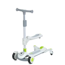 Детский самокат с ручкой Prof1 Kids JR 3-127-W белый, 5 в 1, складной фото 14