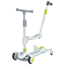 Детский самокат с ручкой Prof1 Kids JR 3-127-W белый, 5 в 1, складной фото 21