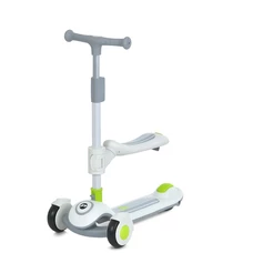 Детский самокат с ручкой Prof1 Kids JR 3-127-W белый, 5 в 1, складной фото 54