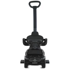 Детская каталка - толокар 668 L-2 черная, Mercedes, с родительской ручкой фото 14