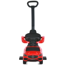 Детская каталка - толокар 668 L-3 красная, Mercedes, с родительской ручкой фото 14